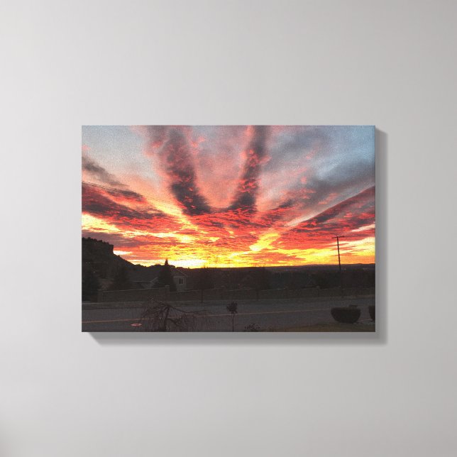 Toile Incroyable Montana Sunrise. (Recto)