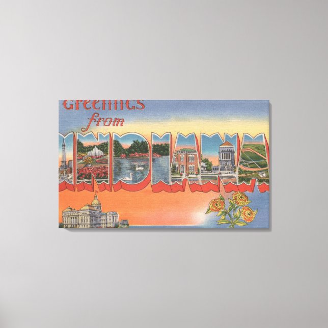 Toile IndianaGrandes lettres ScènesIndiana (Recto)