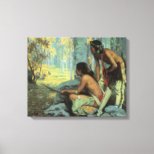 Toile Indiens d'autrefois, Les chasseurs de dindon de Ta