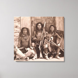 Toile Indiens de Spokane, 1861 (photo de b/w)