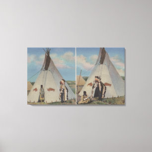 Toile Indiens du nord-ouest - appel d'amour du chef et