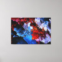 Inferno réfrigéré Bleu Rouge Art Abstrait contempo