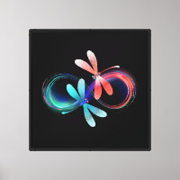 Infini avec des libellules lumineuses