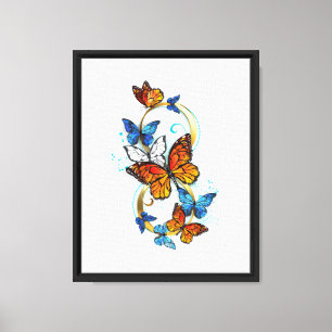 Toile Infinité de papillons monarques