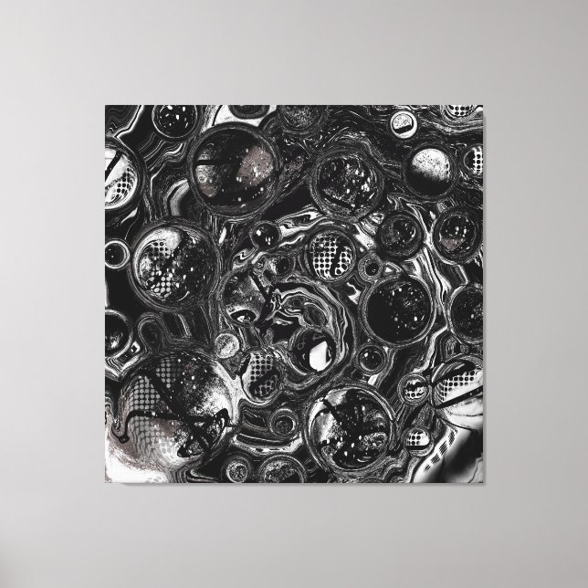 Toile Infinité noire et blanche (Recto)