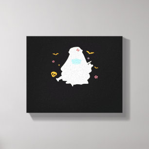 Toile Infirmière éffrayante Praticien Cute Halloween Sur
