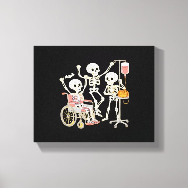 Toile Infirmière Skeleton Funny Halloween Soins de santé (Recto)