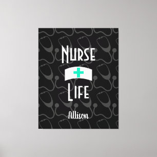Toile Infirmière Stethoscope Motif Médicale Personnalise