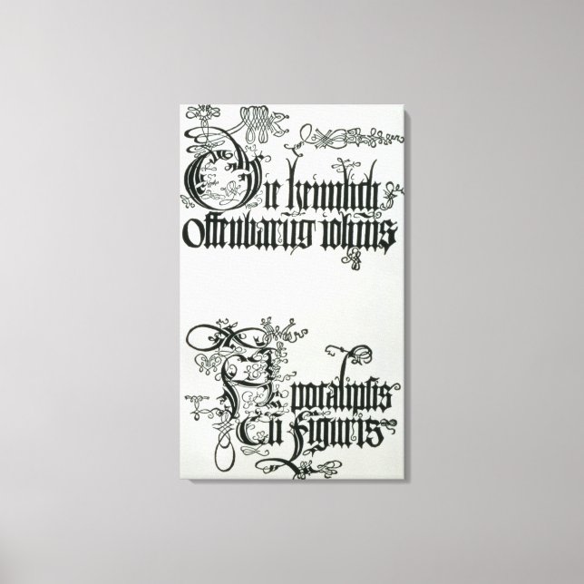 Toile Inscriptions en écriture gothique (Recto)