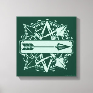 Toile Insigne de flèche de ville d'étourneau de la