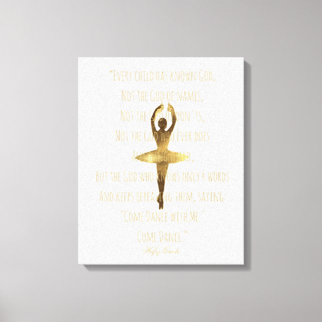 Toile Inspiration Ballerina Citation Gold Ballet Dancer (Recto)