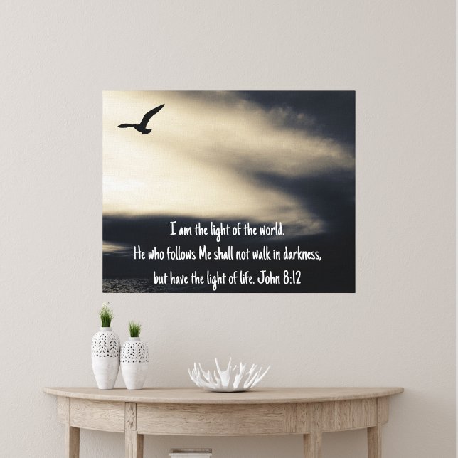 Toile Inspirational Christian Art John 8 vs 12 Canvas (Inspirational Christian Art John 8 vs 12 Canvas )