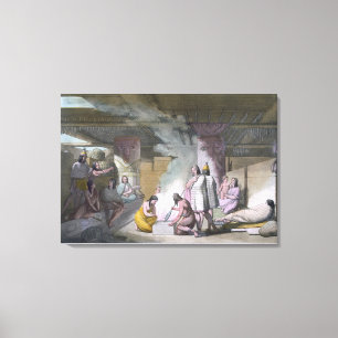 Toile Intérieur de cabine de tribu de Nootka, de 'Le