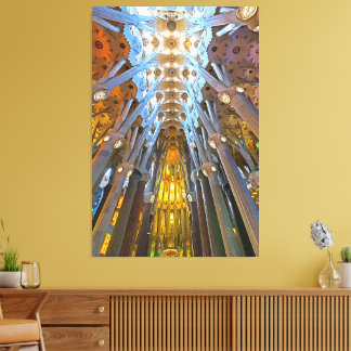 Toile Intérieur de la Sagrada Familia à Barcelone 