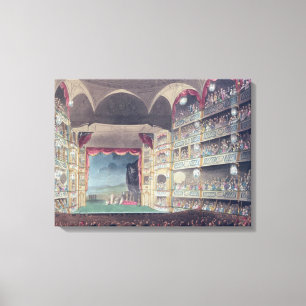 Toile Intérieur du théâtre de ruelle de Drury, 1808