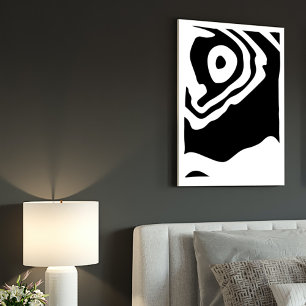 Toile Into Deep : Abstrait noir & blanc