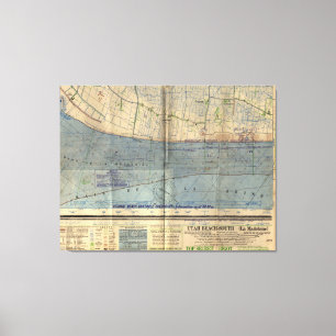Toile Invasion vintage Map (1944) de le jour J de plage