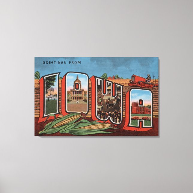 Toile Iowa (Cornfields & Corn) - Scènes de grandes lettr (Recto)