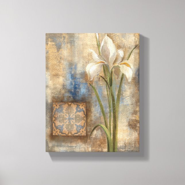 Toile Iris et carreaux (Recto)