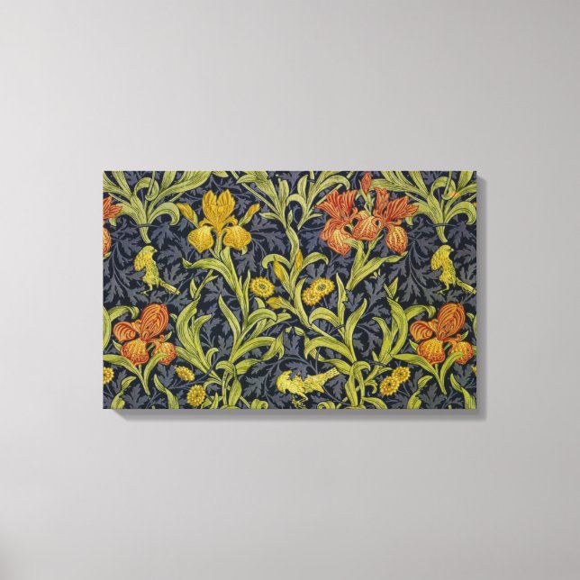 Toile Iris Motif (par William Morris) (Recto)