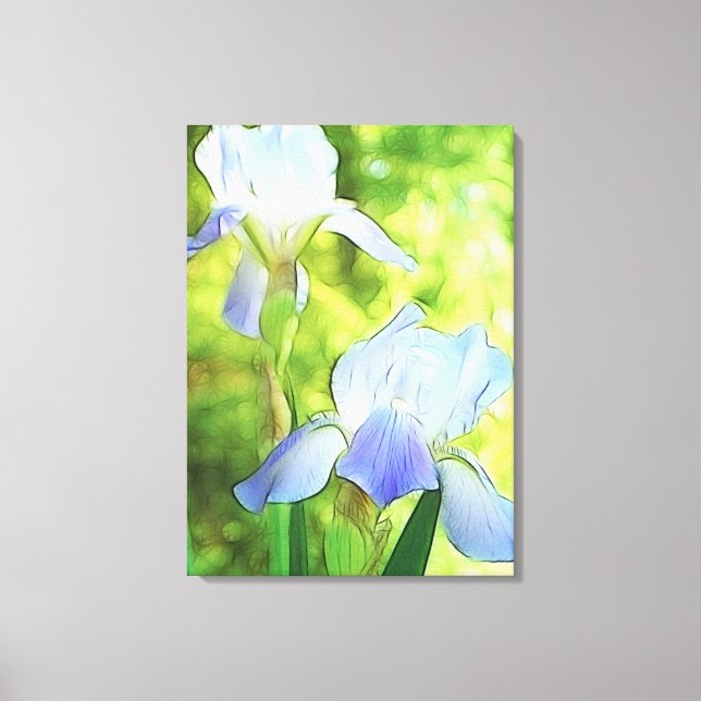 Toile Irises bleues romantiques (Recto)