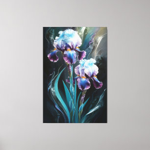 Toile *~* Irises Blue Flower Artsy Iris Peinture AP84