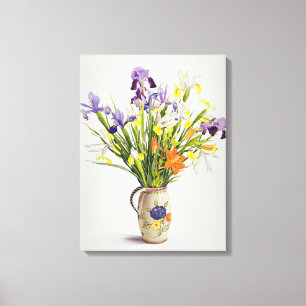 Toile Irises et Lilies dans un Jug hollandais