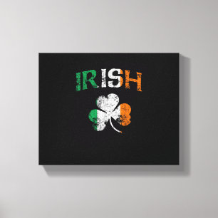 Toile Irlande Shamrock Irlande Drapeau Jour de la Saint