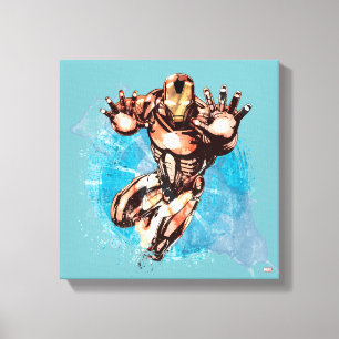 Toile Iron Man Art de personnage à l'aquarelle