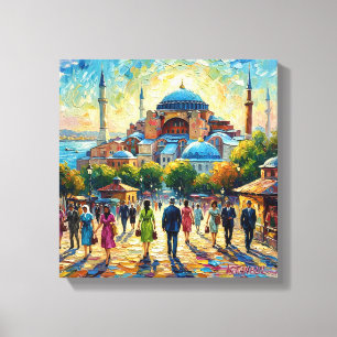 Toile Istanbul Hagia Sophia Décoration de Maison en Bord