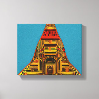 Toile Italie Torino Mole Antonelliana Pop Art Style