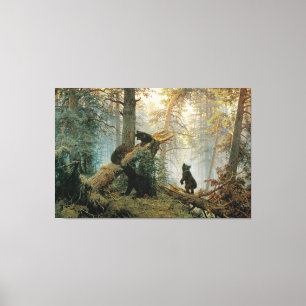 Toile Ivan Shishkin Matin dans une forêt de pins