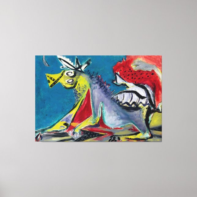 Toile J. P. - HORSE - 1944 - Expressionnisme Abstrait - (Recto)