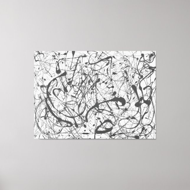 Toile J. P. - Numéro 14 GRAY - 1948 - Peinture à action  (Recto)