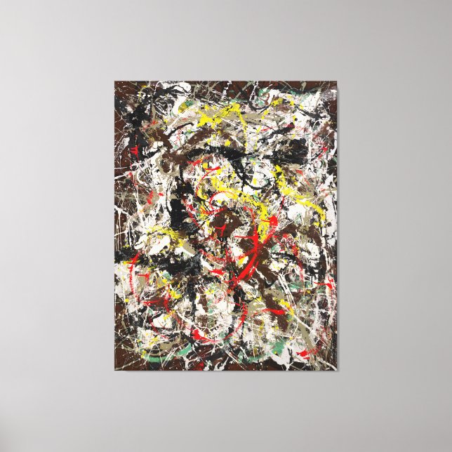 Toile J. P. - NUMÉRO 4 - 1950 - Peinture d'action - (Recto)