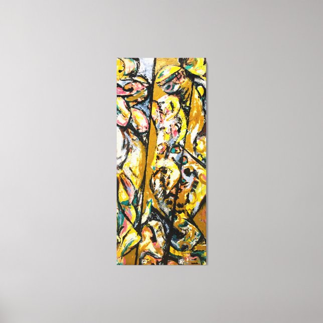 Toile J. P. - RITUAL - 1953 - Expressionnisme Abstrait - (Recto)