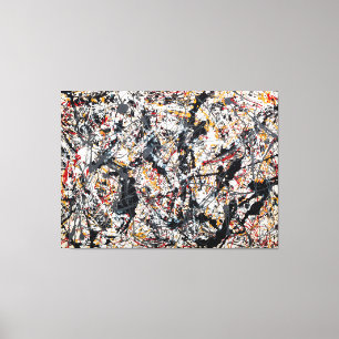 Toile J. P. SILVER au-dessus de BLACK, WHITE, JAUNE & RO