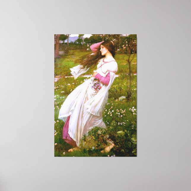 TOILE J. W. WATERHOUSE - WINDFLOWERS (WINDSWEPT) - 1903 (Recto)
