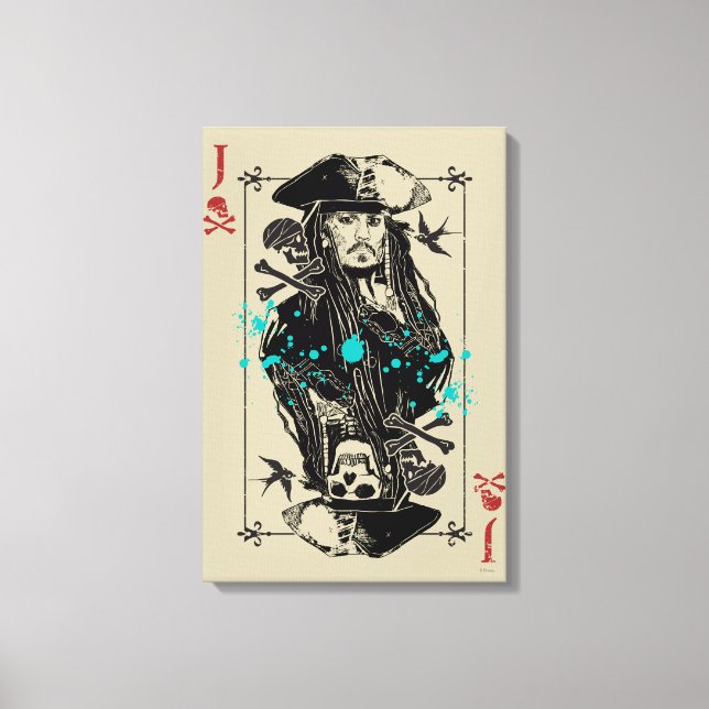 Toile Jack Sparrow - Un homme Recherché (Recto)