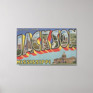 Toile Jackson, Mississippi - grandes scènes de lettre