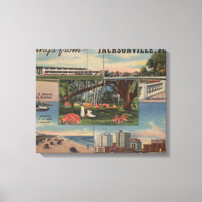 Toile Jacksonville, Floride - Salutations De (Recto)
