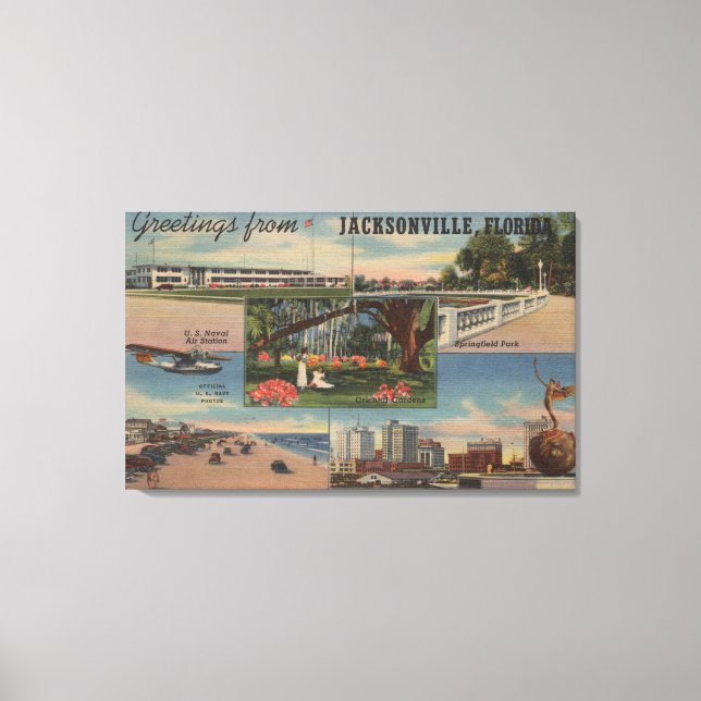 Toile Jacksonville, Floride - Salutations De (Recto)
