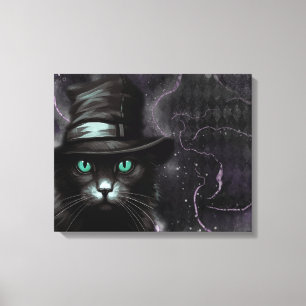 Toile Jacquard Casquette de chat noir Encre d'alcool