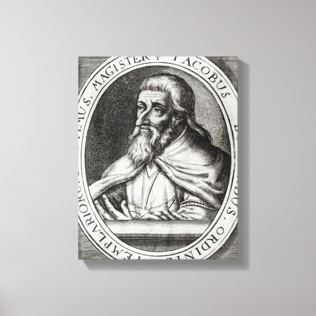 Toile Jacques de Molay Maître des Templiers de Chevalier (Recto)