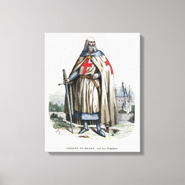 Toile Jacques de Molay - Templier de Chevalier (Recto)