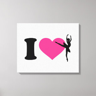 Toile J'adore ballerine de ballet