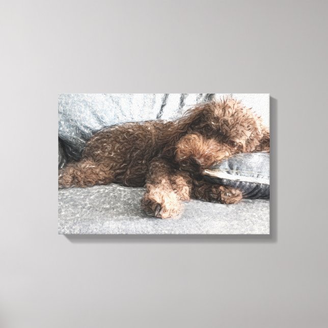 Toile J'adore Caniche Naps (Recto)