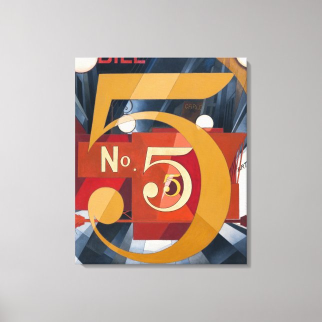 Toile J'ai vu la figure 5 en or | Charles Demuth | (Recto)