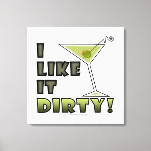 Toile J'AIME ÇA SALE ! Cocktail Martini Dirty