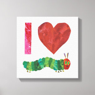 Toile J'Aime La Caterpillar Très Affamée